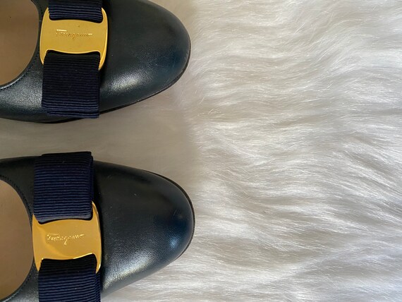 Ferragamo - Navy Blue Flats - image 3