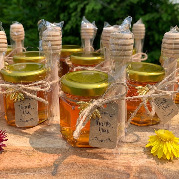 Mini honey jar favors, Honey Jar Wedding Favors, Bee Theme Bridal Shower, Honey Baby Shower Favors, Bee Theme Favors, gender reveal