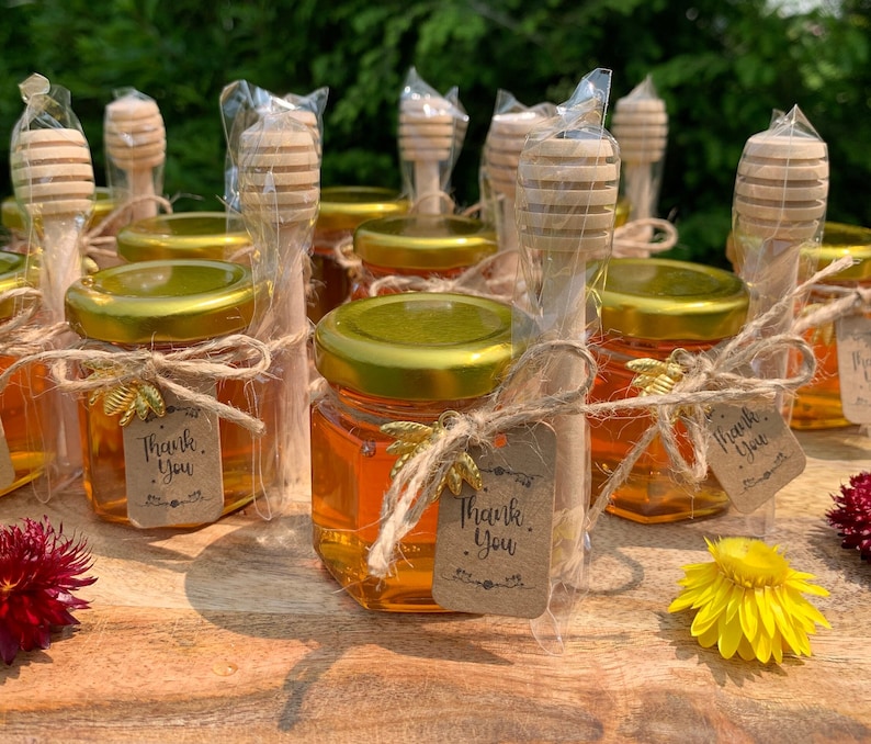 Mini Honey Jars Custom Honey Favors Personalized Honey Honey Jar Tags Honey Party Favors Wedding Honey Jars Thank You Honey Jars