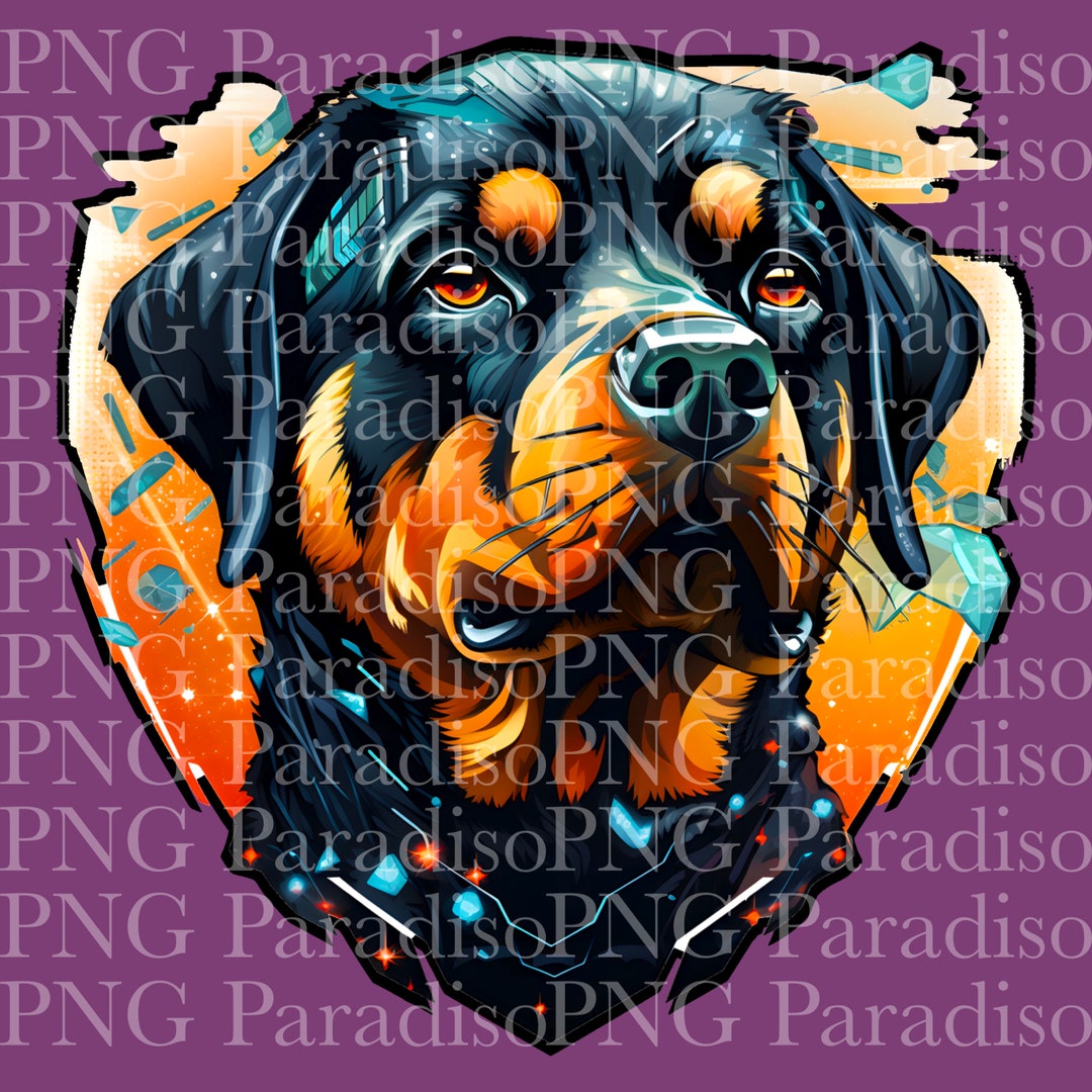 PSYCHEDELIC ROTTWEILER PNG Rottweiler Png, Abstract Rottweiler Png, Dog ...