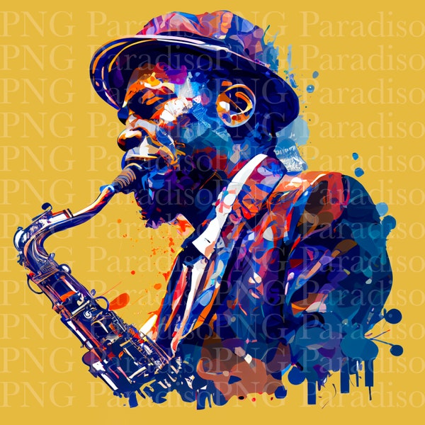 SAXOPHONISTE PNG - Jazz Png, Jazz Psychédélique Png, Musique Png, Png abstrait