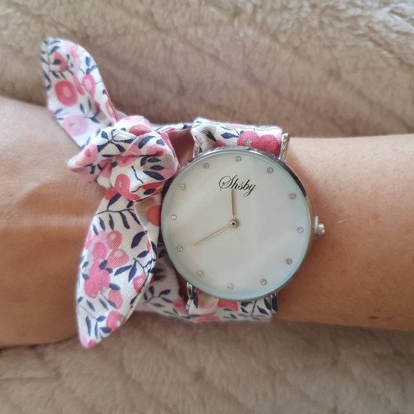 Montre bracelet en tissu amovible/interchangeable/ à nouer