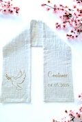 Etole écharpe de baptême en gaze de coton personnalisable en flocage,Personalized Cotton Gauze Baptism Stole Scarf product logo