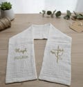 Etole écharpe de baptême en gaze de coton personnalisable en broderie product logo
