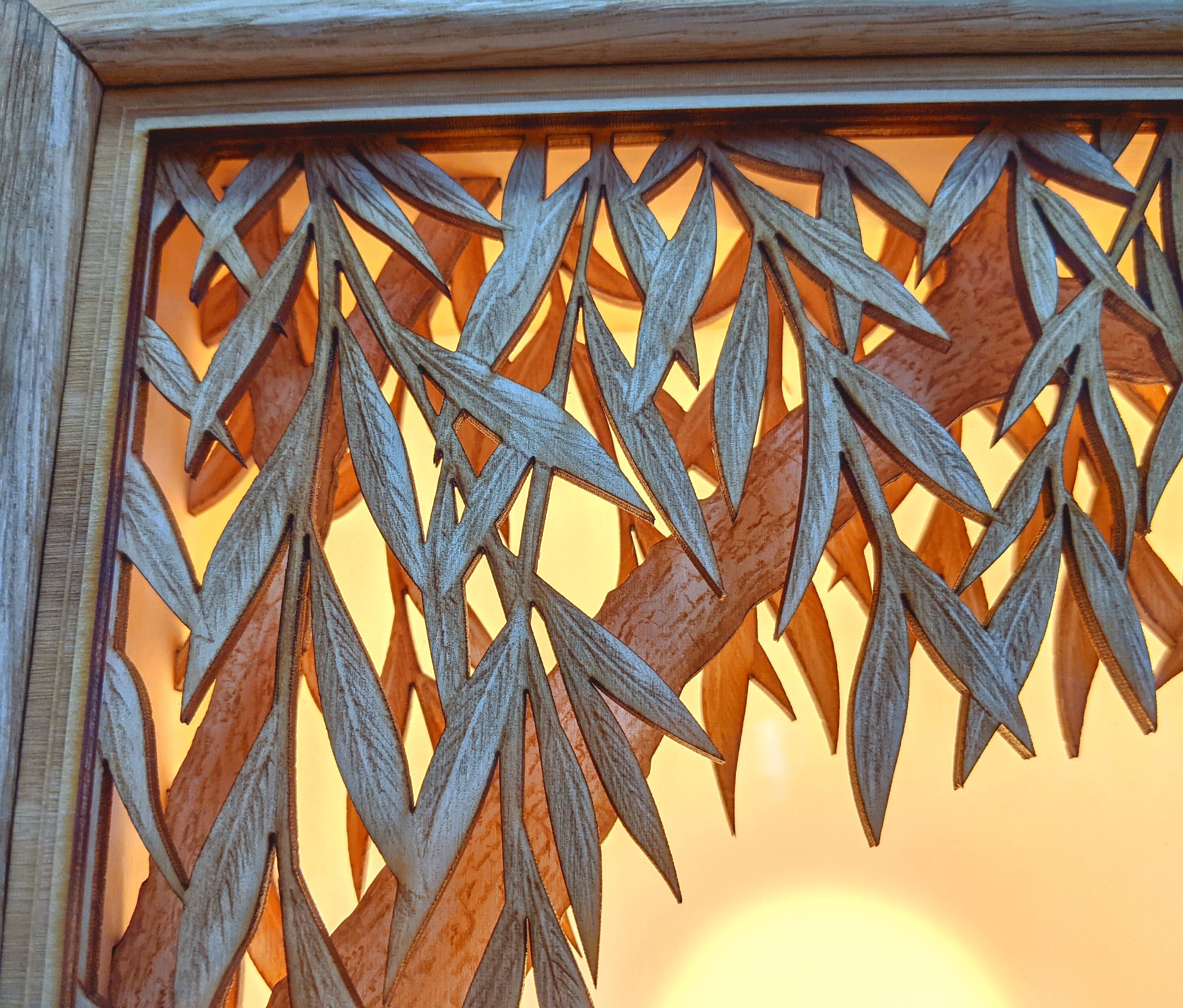 Kingfisher’s Rest Shadow Box - Light-up Laser-cut Layered Wood and ...