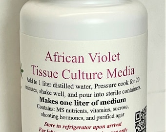 African Violet Tissue Culture Media Pre Mixed - Ready To Use