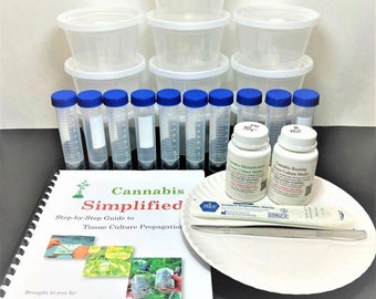 Cannabis Tissue Culture Cloning Kit w/Media, Tools, and Instructional Guide