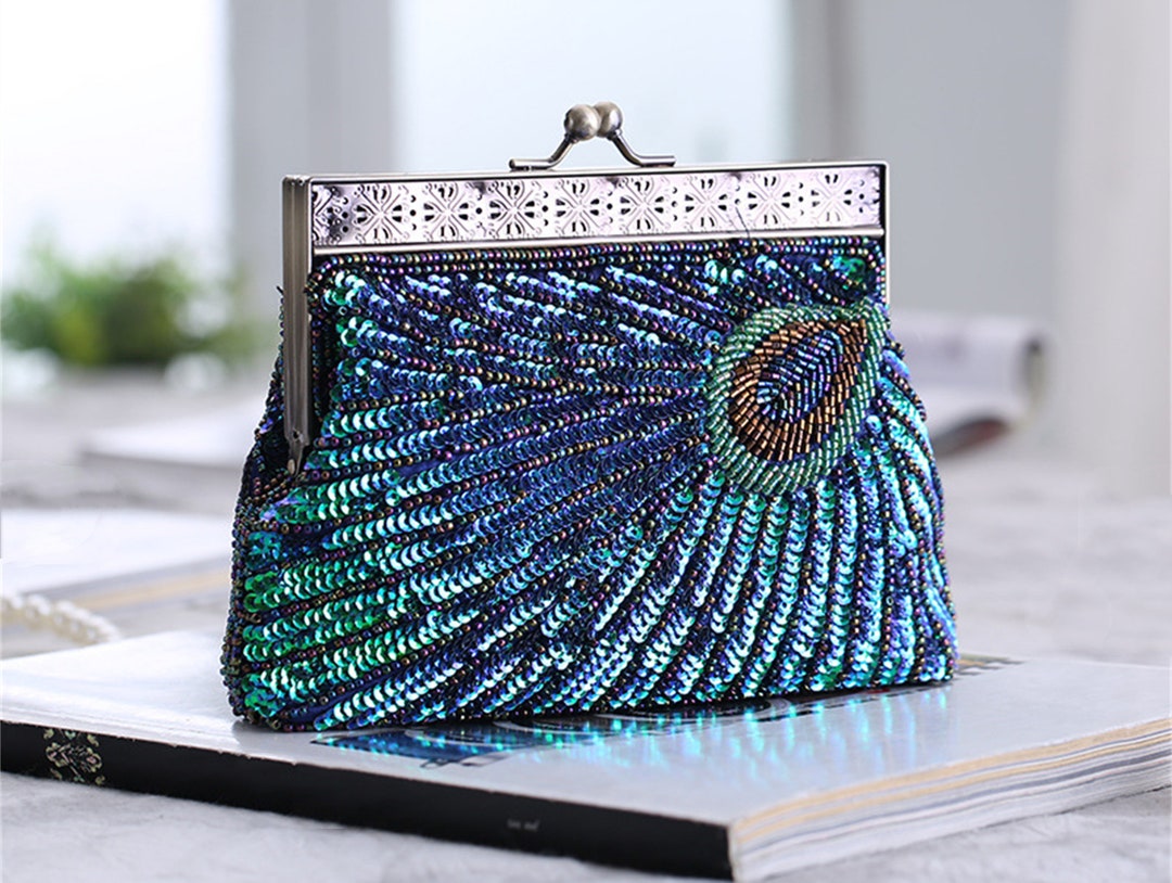 UBORSE Vintage Beaded Clutch Evening Bags for Women Formal Bridal Wedding Clutch  Purse Prom Cocktail Party Handbags (One Size, Gold) : : Fashion