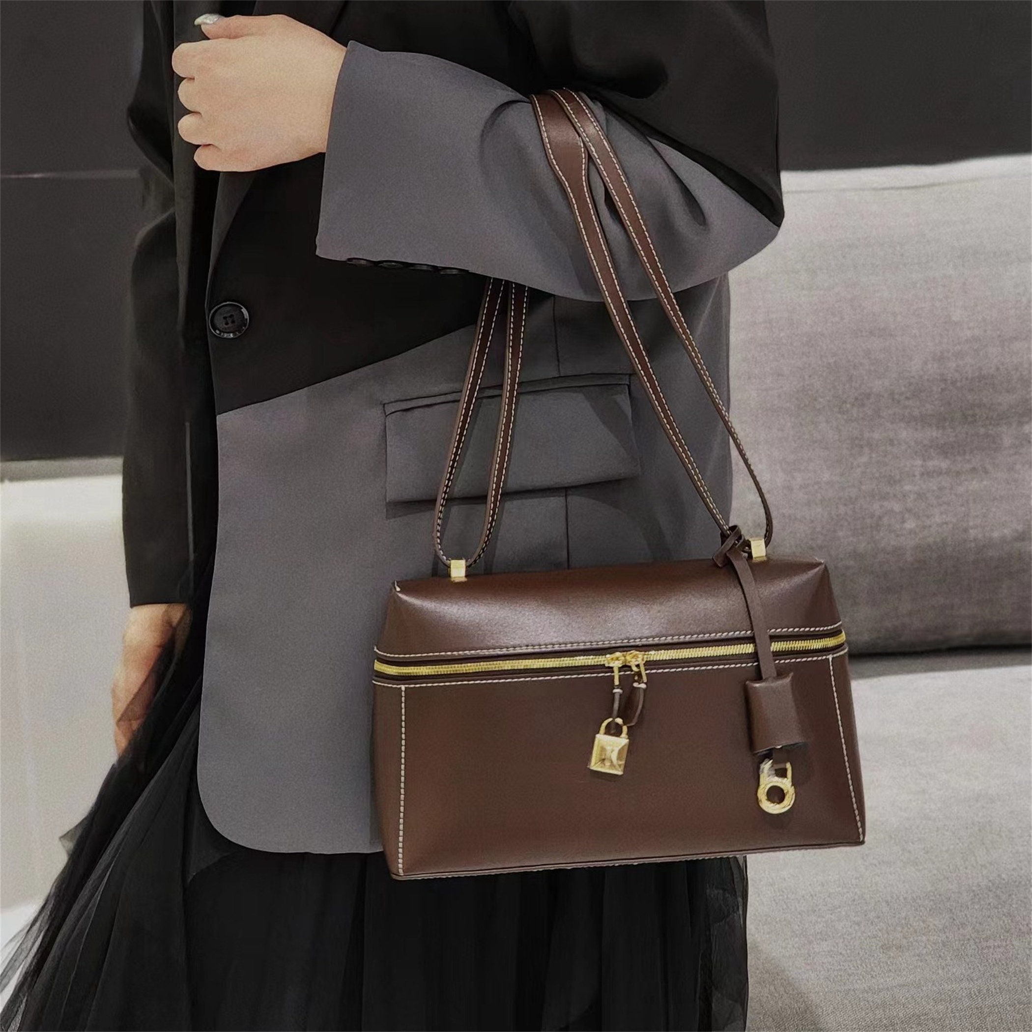 Leather Box Bag Etsy
