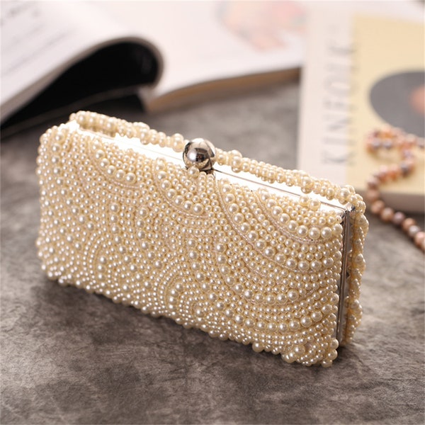 Pearl Clutches Evening bags for wedding,Beaded Evening Bag,Banquet bag,Clutch for wedding Party,Bridal Purse