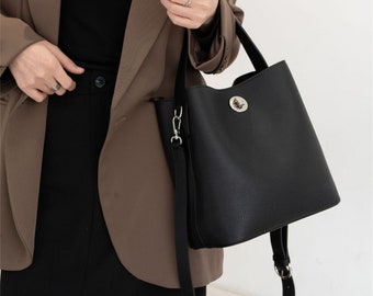 Mode Leder Beuteltasche Damen Umhängetasche, Crossbody Tasche, klassische Ledertasche, Geburtstagsgeschenk, Brautgeschenk, Geschenk für Mutter