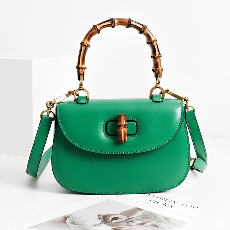 Cowhide handbag,Custom name handbag,Women's shoulder bag,Cross body bag,Anniversary Gift Trendy Birthday Gift Green