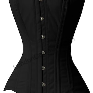 Heavy Duty Double Steel Boned Corset Women&#39;s Overbust Waist Trainer Twill Cotton Corset 8137