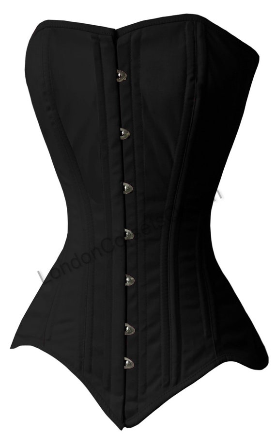 Heavy Duty Double Steel Boned Corset Women's Overbust Waist Trainer Twill Cotton Corset 8137