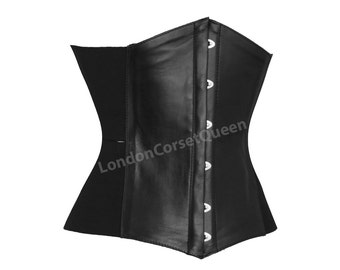Large ceinture de serrage extensible en cuir de mouton véritable pour femme, ceintures corset guêpe, ceinture élastique taille haute noire 8400