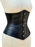 Genuine Leather Underbust Corset: Steel Boned Waist Trainer