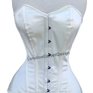Heavy Duty Womens Waist Trainer Satin Overbust Double Steel Boned Corset