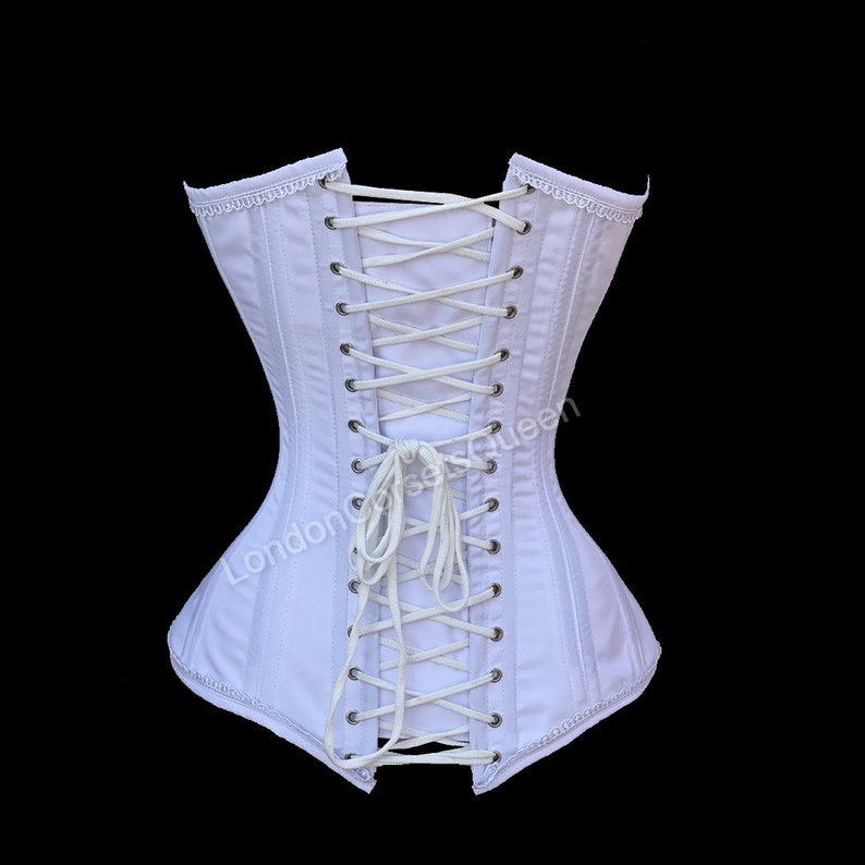 Heavy Duty Double Steel Boned Hourglass Corset Women's Overbust Waist Trainer Cotton Corset image 2