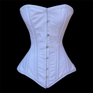 Heavy Duty Double Steel Boned Hourglass Corset Women&#39;s Overbust Waist Trainer Cotton Corset 8555