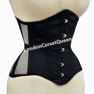 Heavy Duty Double Steel Boned Women&#39;s Waist Training Shaper Underbust Mesh and Cotton Corset Steel Boned Corset