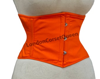 Steel Boned Cotton Underbust Corset: Waist Training Waspie