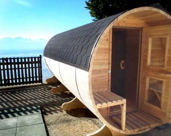 Sauna de jardin sauna tonneau sauna tonneau sauna extérieur sauna maison découverte 4 x 2 m