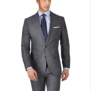 Menista Suit Classy Two Piece Grey Mens Suit for Wedding - Etsy