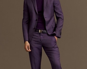Menista Purple Suit: Elegant Two-Piece Wedding & Prom Suit