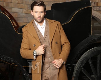 Men's Custom Tweed Suit: Victorian Vintage Style Three Piece