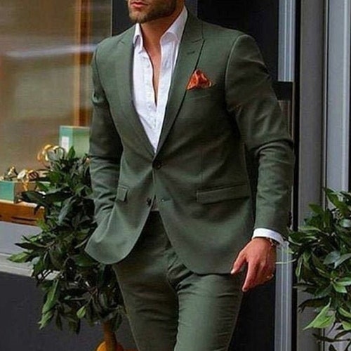 Men Green Suit Wedding Suit Groom Wear Suit for Men Engagement - Etsy