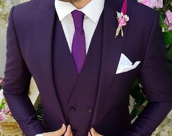 violet coat suit