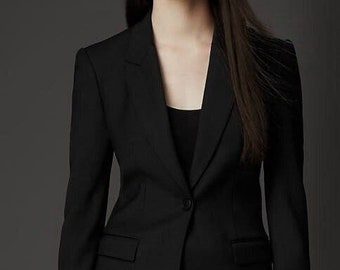 Women Custom Slim Fit Suit Classy Two Piece Black women Suit for Wedding, Engagement, Prom, Party wear and Stylish Suits