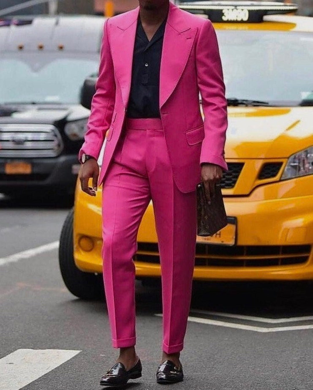 Menista Suit Stylish Two Piece Pink Mens Suit for Wedding, Engagement