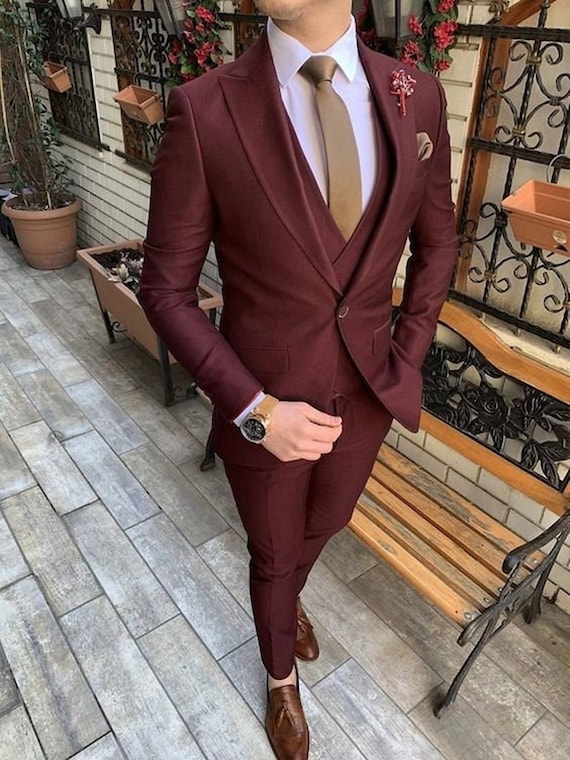 Men's Business Suit in Rust Color /men Two Piece Suit/men's Suit/men's Suit  Set/wedding Suit/men's Wedding Suit/men Party Wear Suit. - Etsy