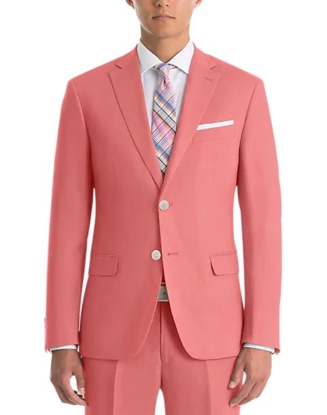 Menista Suit Stylish Two Piece Pink Mens Suit for Wedding Etsy