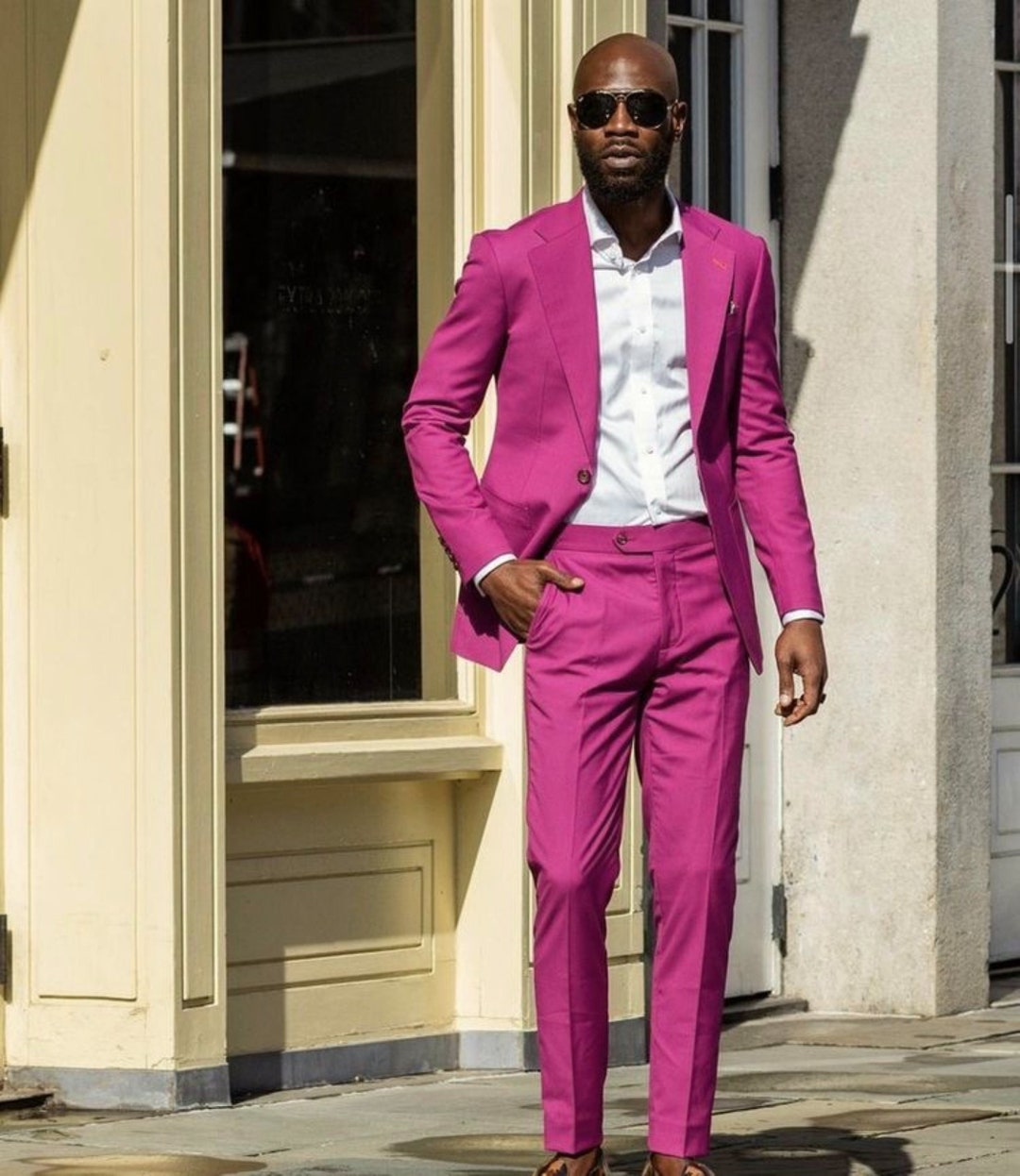 Menista Suit Stylish Two Piece Pink Mens Suit for Wedding Etsy