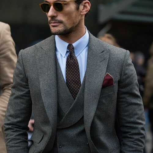 Menista Tweed Three Piece Vintage Style Grey Mens Suit for - Etsy New Zealand Menista Tweed Three Piece Vintage Style Grey Mens Suit for - Etsy New Zealand