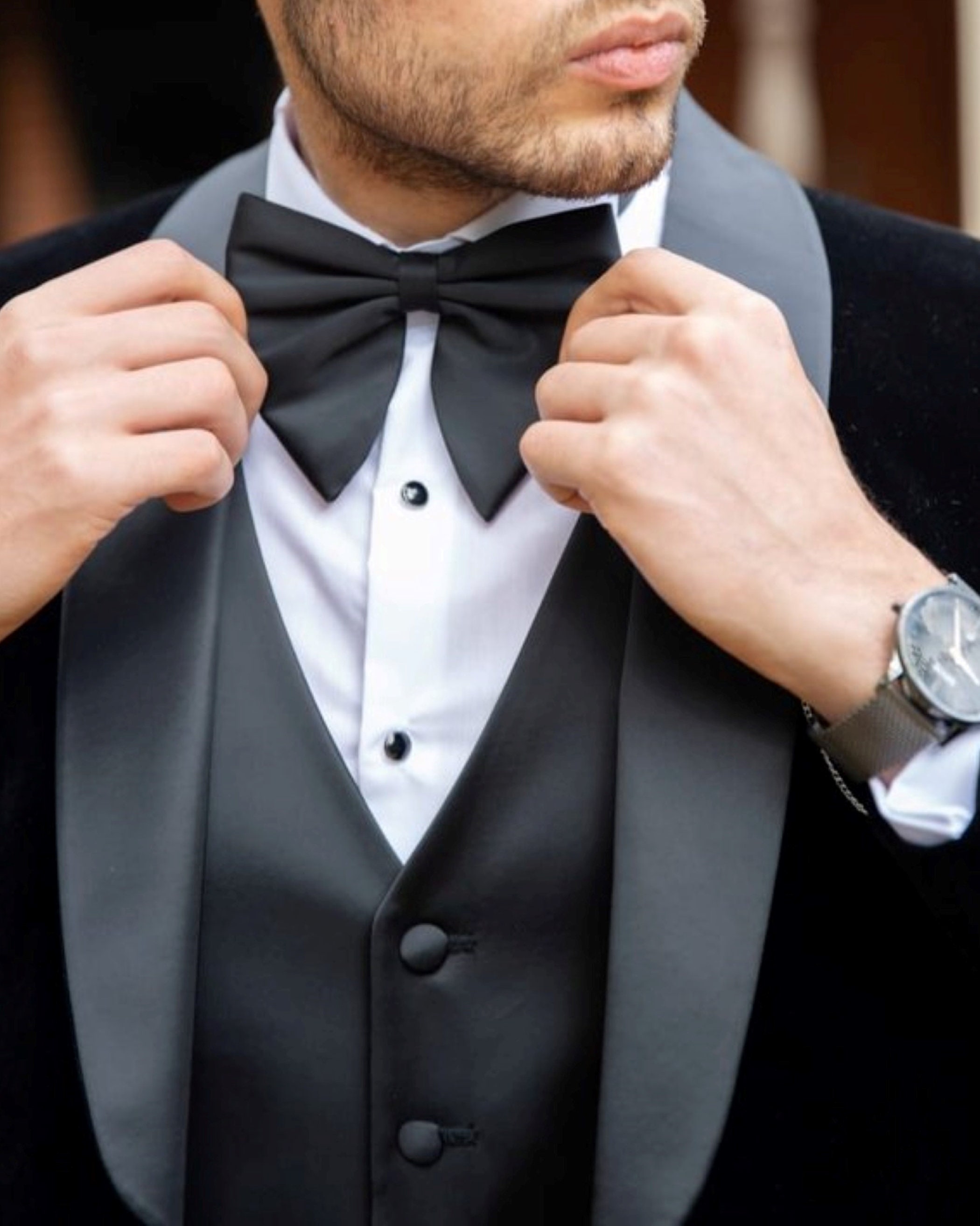 Menista Men's Premium Black Velvet 3 Piece Tuxedo Suit - Etsy