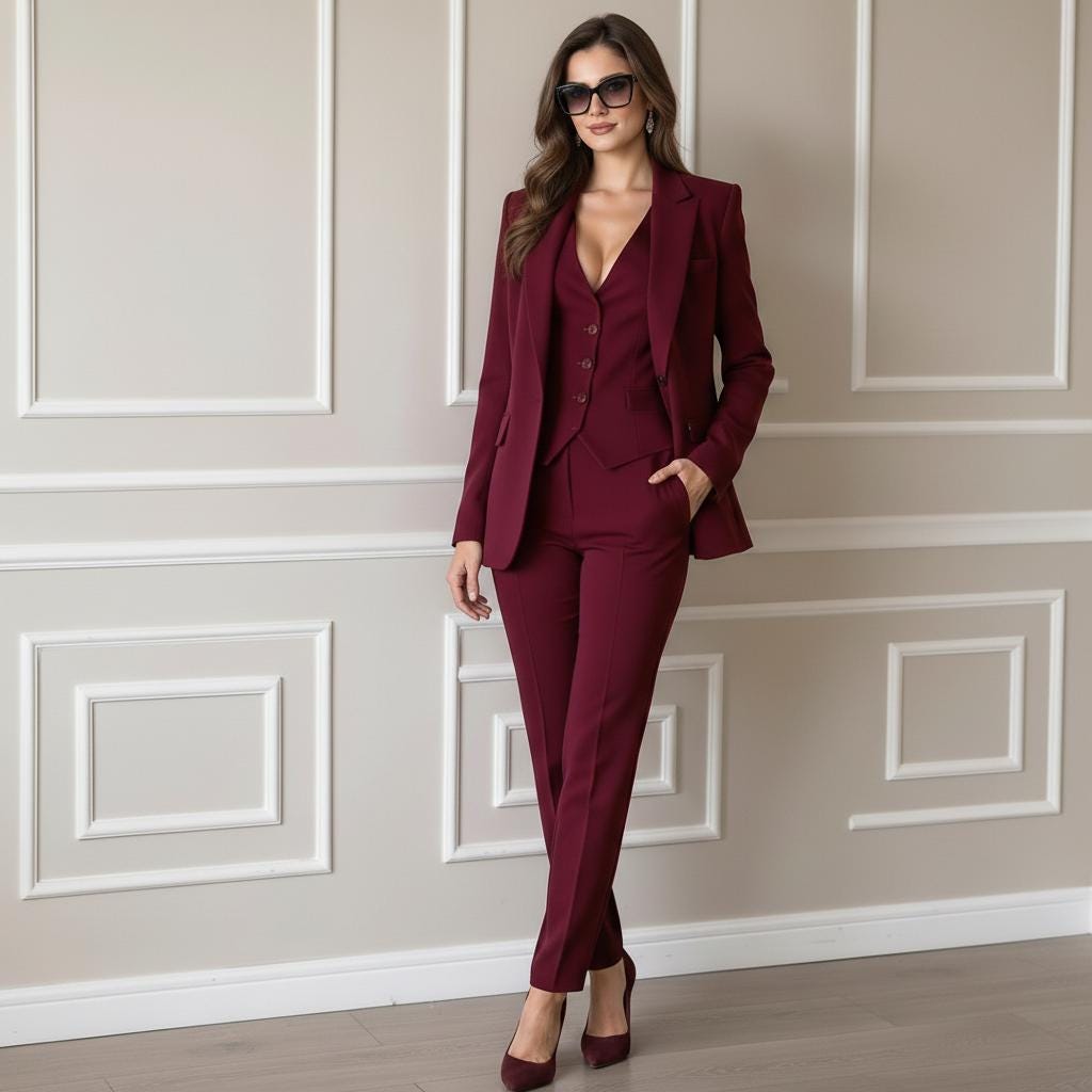 Wine Red Blazer - Etsy