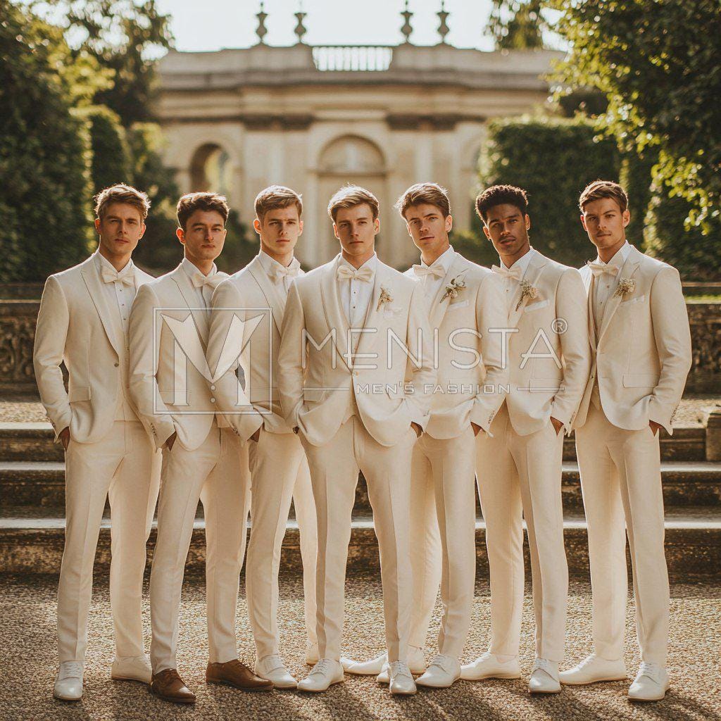 Champagne Cream Groomsmen Suits 38 Tan Suits For Wedding Tan