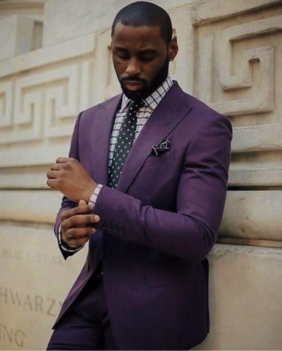 Suede Purple Prom Suits Menista Suit Classy Two Piece Purple Mens