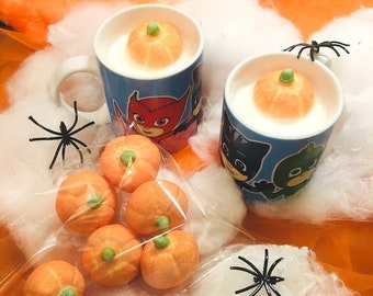 Edible Halloween pumpkin marshmallow drink or cake/food topper candy treats