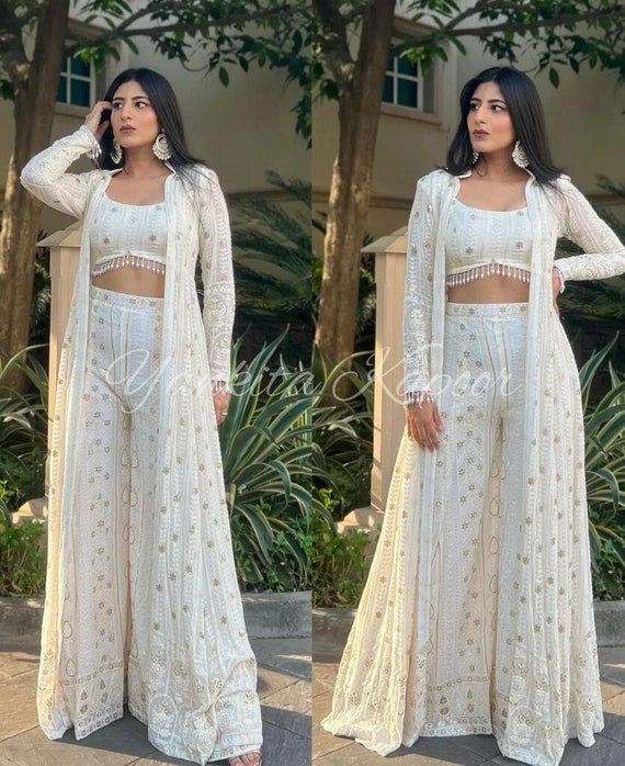crop top shrug sharara