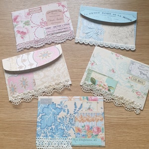 Decorated Envelope / ephemera envelope / junk journal supplies / craft kit /