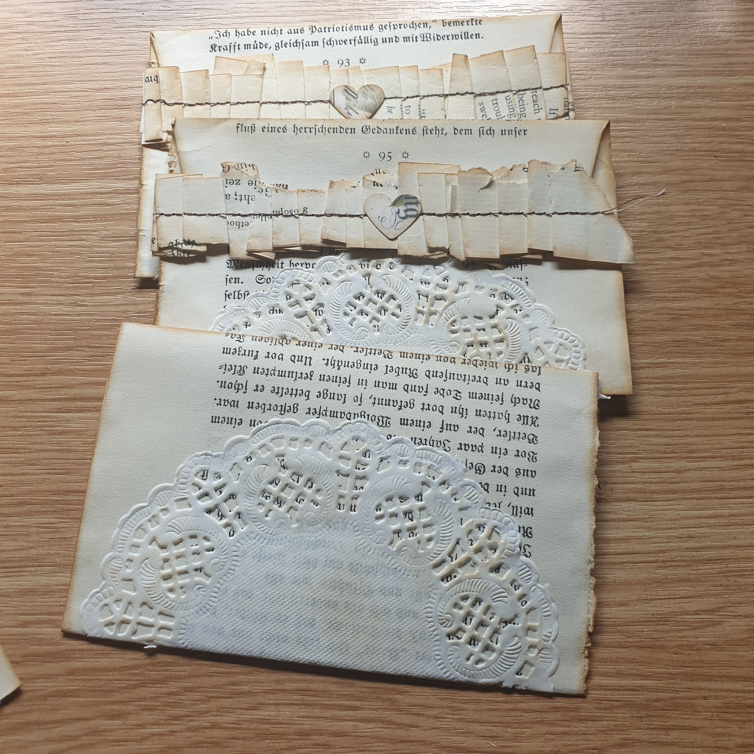 Set of 5 Book Page Envelopes Ephemera Holder Junk Journal - Etsy