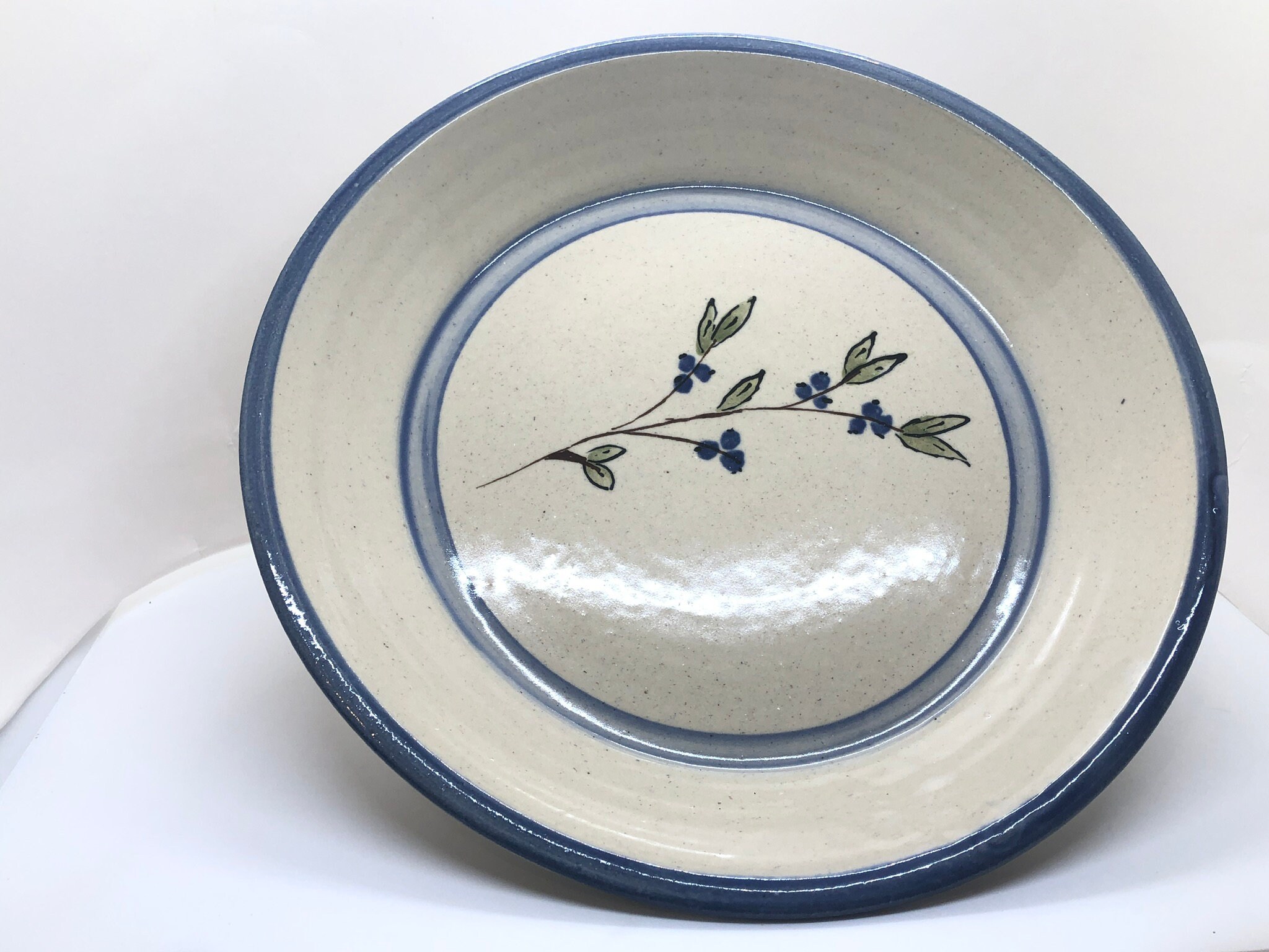 Ceramic Pie Plate Blueberry Design - Etsy