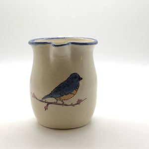 Handmade Bluebird creamer