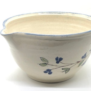 Handmade Blueberry Design Batter Bowl