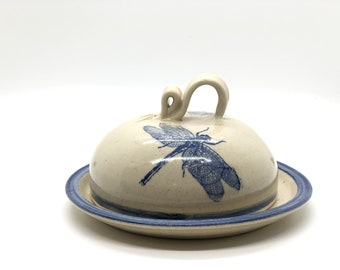 Handmade Dragonfly butter/cheese server