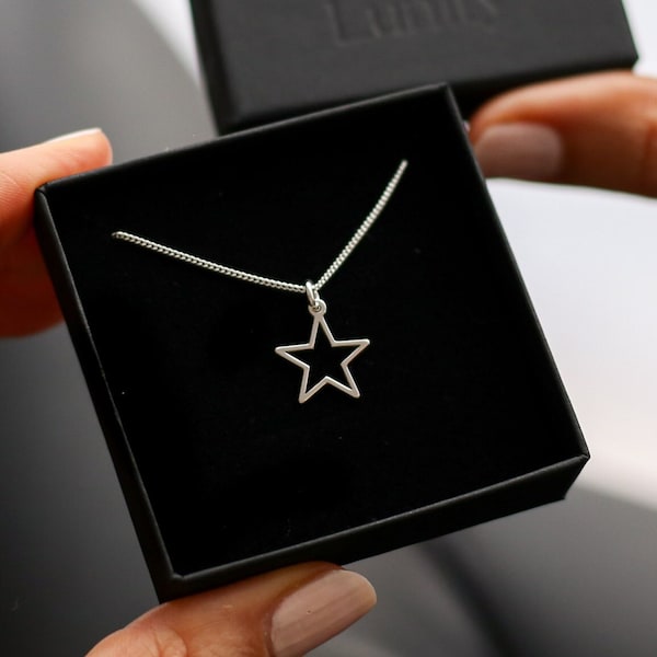 Sterling Silver Star Necklace, Celestial Necklace, Minimalist Layering Necklace, Gold Star Necklace, Gift For Her, Birthday Gift, Friend